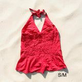 Halter Embroidered Top made in El Salvador-Blusa/Camisa hecha en El Salvador