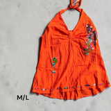 Halter Embroidered Top made in El Salvador-Blusa/Camisa hecha en El Salvador