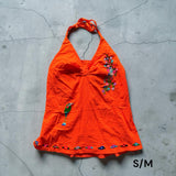 Halter Embroidered Top made in El Salvador-Blusa/Camisa hecha en El Salvador