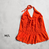 Halter Embroidered Top made in El Salvador-Blusa/Camisa hecha en El Salvador