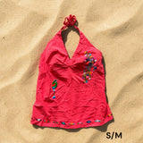 Halter Embroidered Top made in El Salvador-Blusa/Camisa hecha en El Salvador