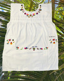 XL Multi Color Traditional Embroidered Dress from El Salvador-Vestido