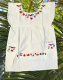 M Multicolors Traditional Embroidered Dress from El Salvador-Vestido