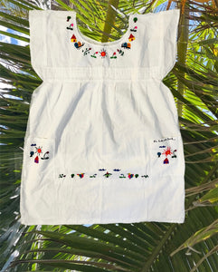 S Multicolors Traditional Embroidered Dress from El Salvador-Vestido