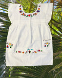 S Multicolors Traditional Embroidered Dress from El Salvador-Vestido