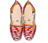 US 7/7.5-Handmade Colorful Leather Huarachas- Huarachas de Multicolores Elaboradas a mano