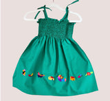 Size 2 Tube Top Traditional Embroidered Dress from El Salvador