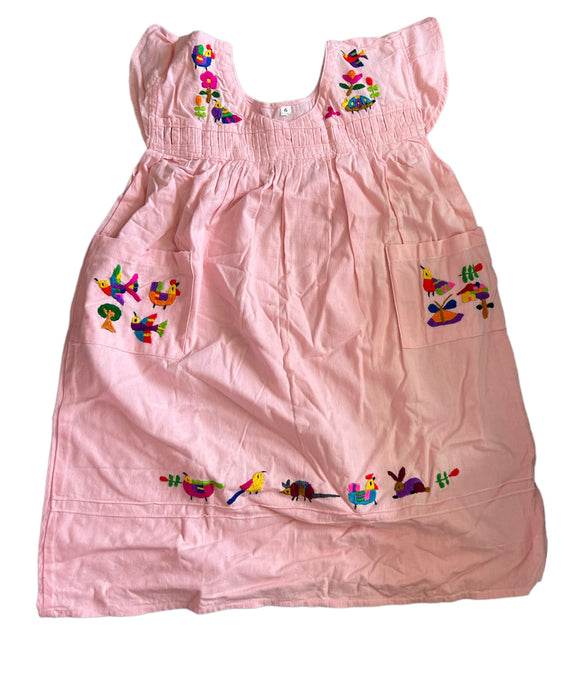 Size 5-6Y Baby Pink Embroidered Traditional Dress