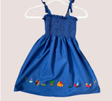 Size 2 Tube Top Traditional Embroidered Dress from El Salvador