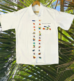 LARGE Traditional Embroidered Shirt from El Salvador-Guayabera