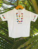 Size 4: 3/4T Traditional Embroidered Shirt from El Salvador-Camisa de niñxs bordado